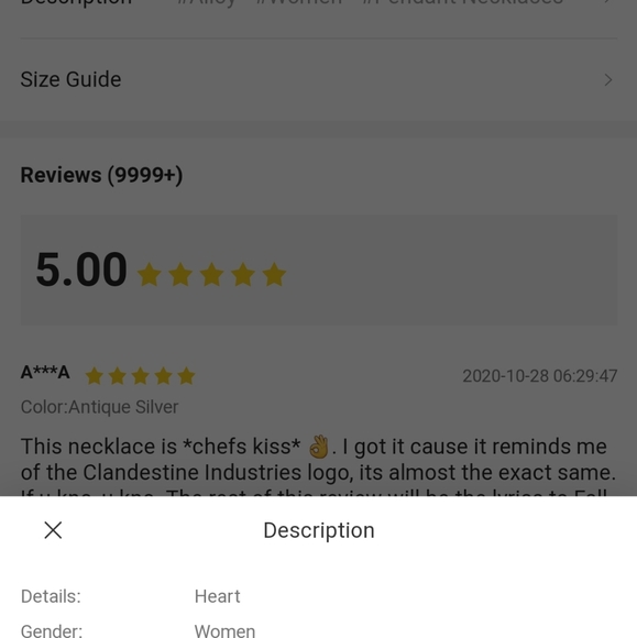 GOTH DARK HEART PENDANT NECKLACE Heart Goth Necklace NEW BLACK HEART SILVER NECK - Picture 4 of 6